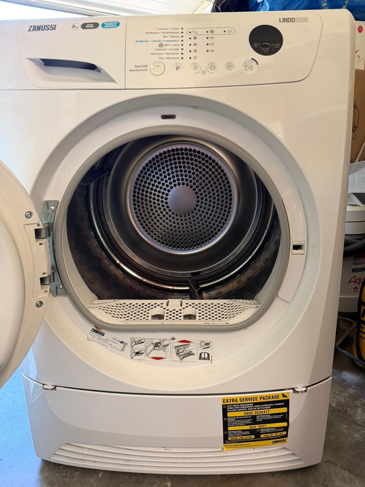Zanussi Lindo 1000 - Sèche linge 8kg, Electroménager, Sèche-linge, Utilisé, À condensation, Chargeur frontal, 8 à 10 kg, 85 à 90 cm