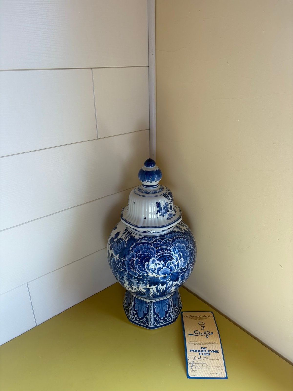 DELFT: Vaas + melkkannetje, Ophalen