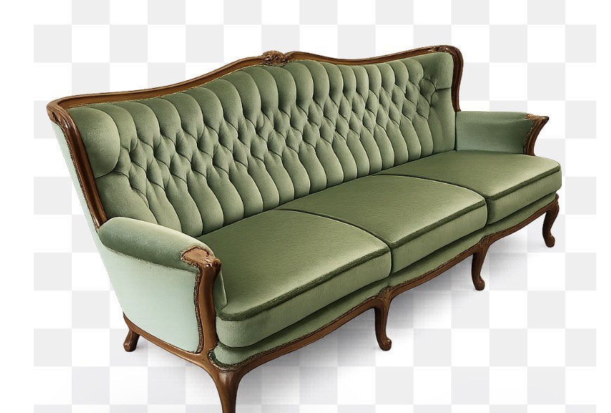 Zetel Vintage, Groen, Louis XV,  Barok, Chesterfield, NIEUW, Ophalen