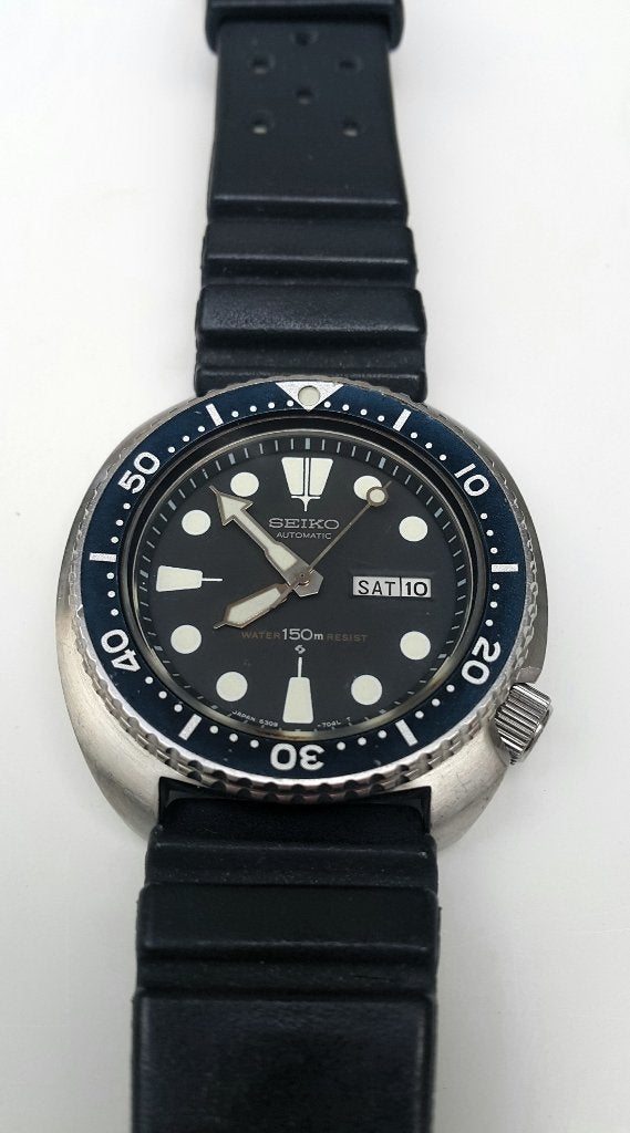 Uurwerk Seiko Automatic duikershorloge, Ophalen, Seiko, Zwart, Zo goed als nieuw