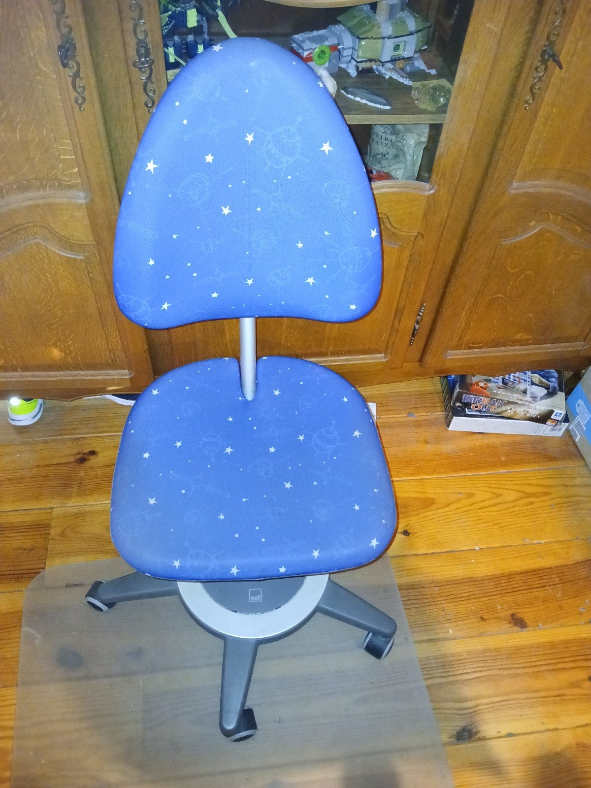 Bureaustoel Moll, Ophalen, Gebruikt, Blauw, Bureaustoel