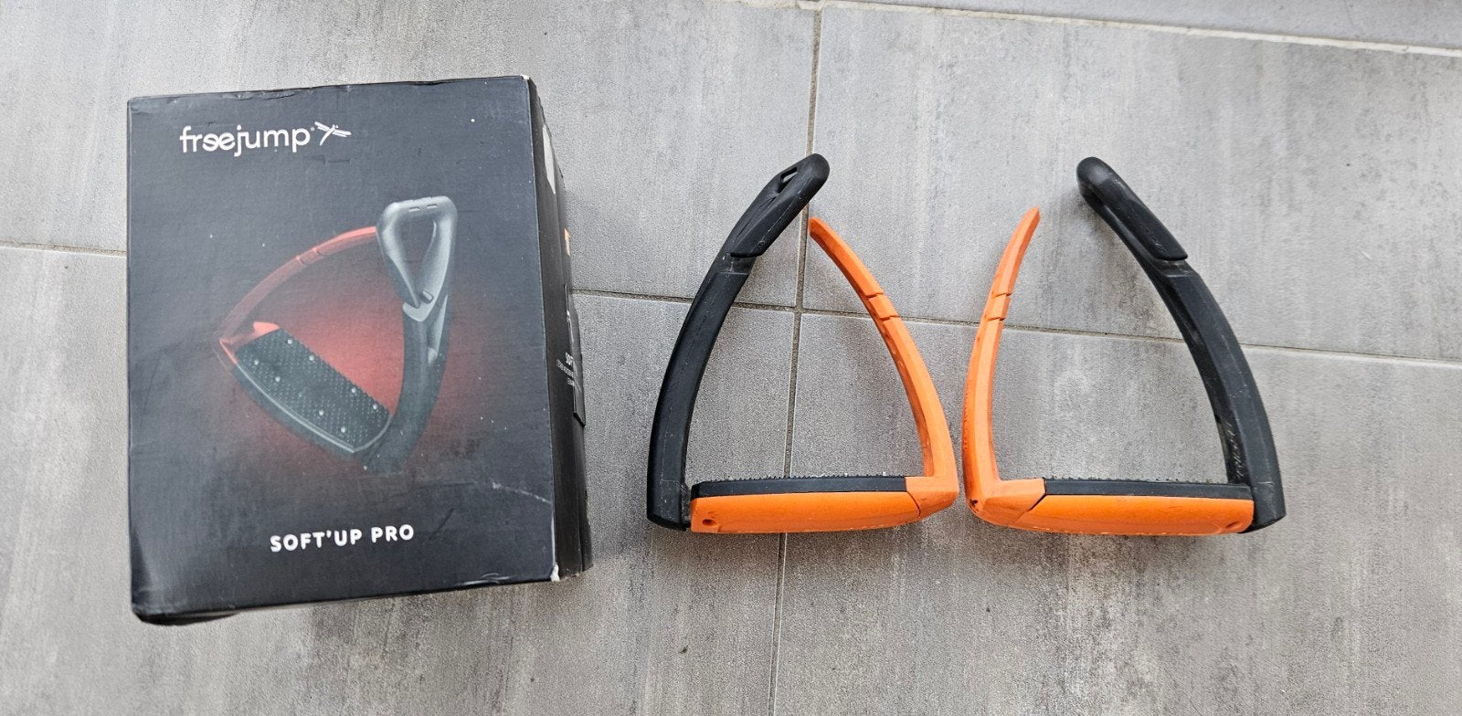 freejump soft up pro stijgbeugels oranje, Animaux & Accessoires, Enlèvement ou Envoi, Utilisé