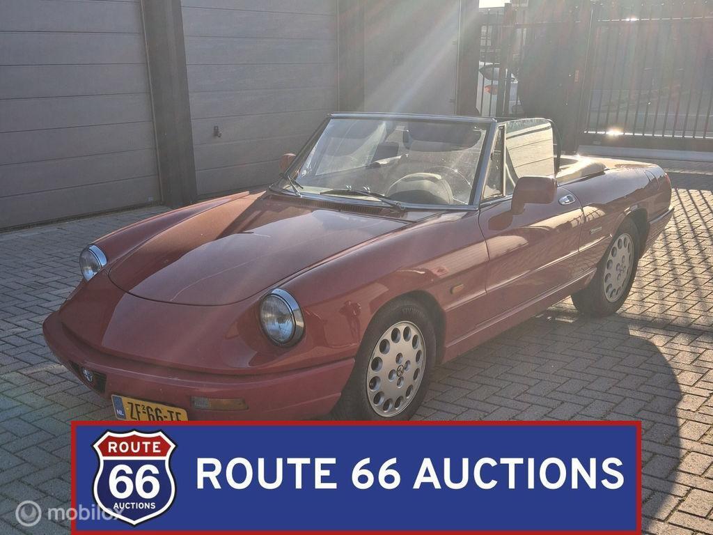 Alfa Romeo Spider 2.0 | 1991 | Route 66 Auctions, Auto's, Zwart, Bedrijf, Handgeschakeld, Overige carrosserie