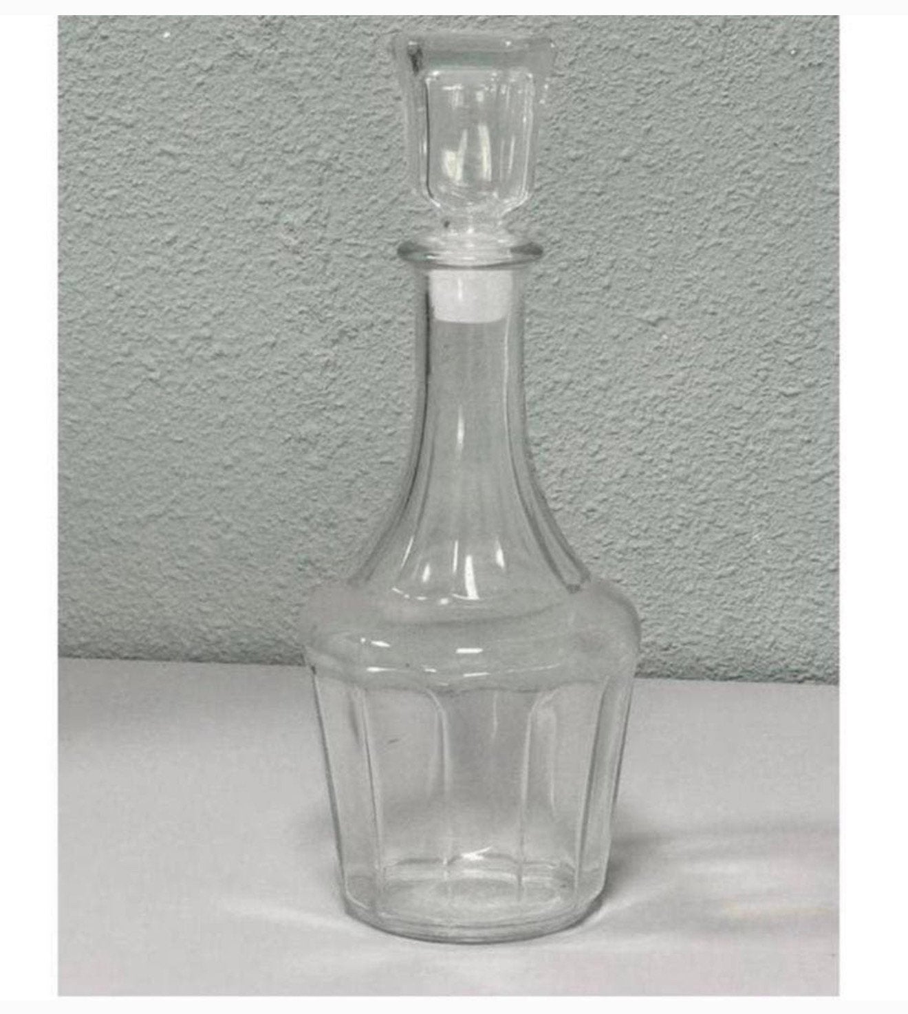 Heldere kristallen karaf met stop / dop, antiek kristal 30cm, Ophalen of Verzenden, Zo goed als nieuw