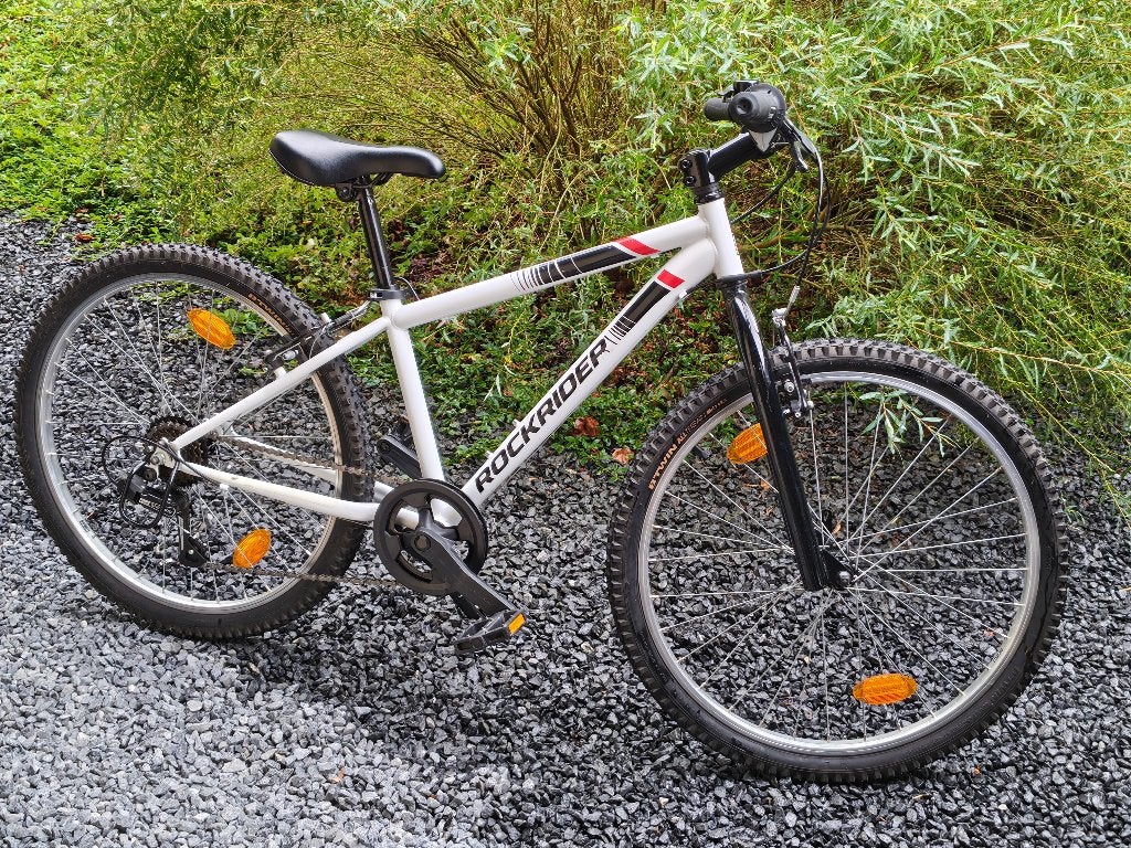 Mountainbike Rockrider ST 100 - 24 inch, Ophalen, Velgrem, Rockrider (Decathlon), Handrem