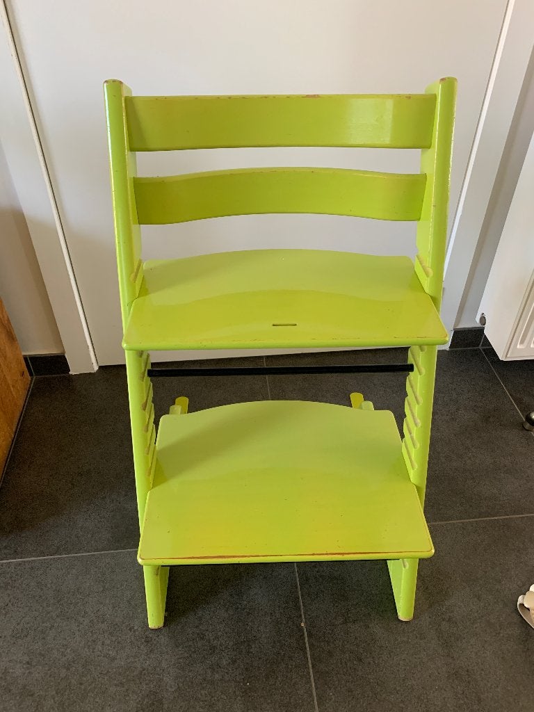 Trip Trapp stokke, Ophalen, Gebruikt, Meegroeistoel, Gordel(s)