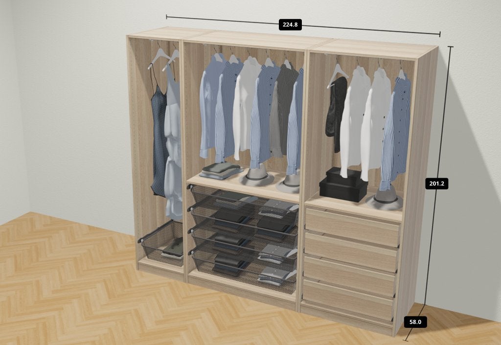 IKEA PAX, Huis en Inrichting, Kasten | Kleerkasten, Ophalen, 200 cm of meer, Zo goed als nieuw, 200 cm of meer