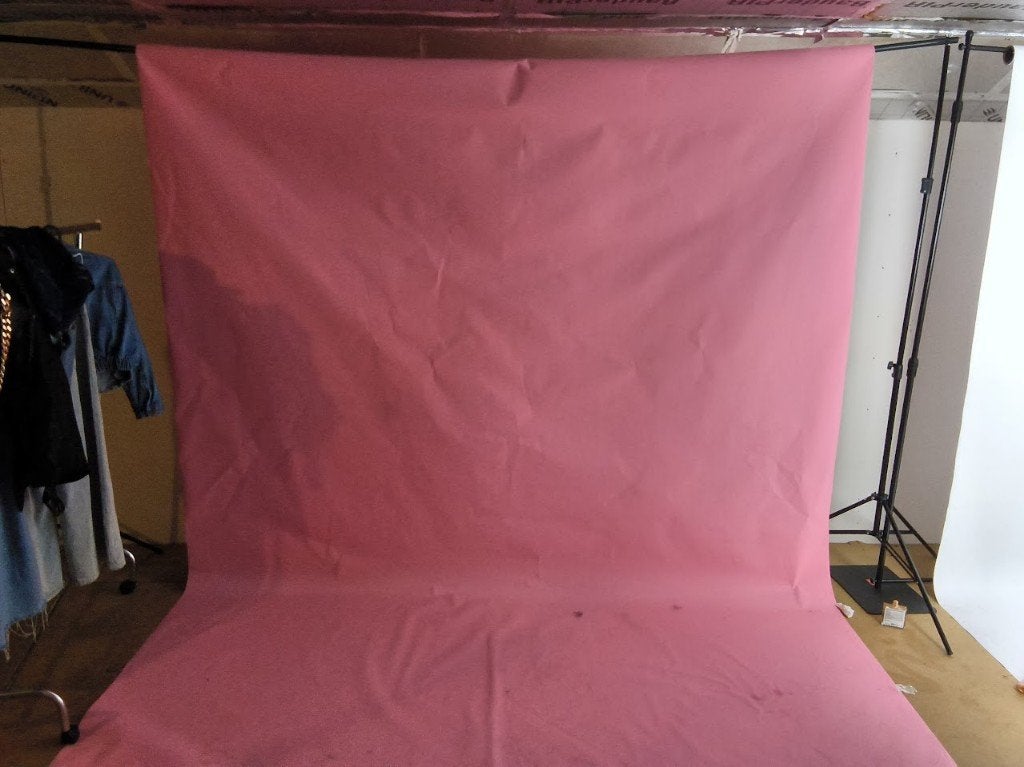 Support BRESSER BR-D23 + Fond photo papier rose 2,72 x 11 m, Réglable, Bresser, Enlèvement, Studio photo complet