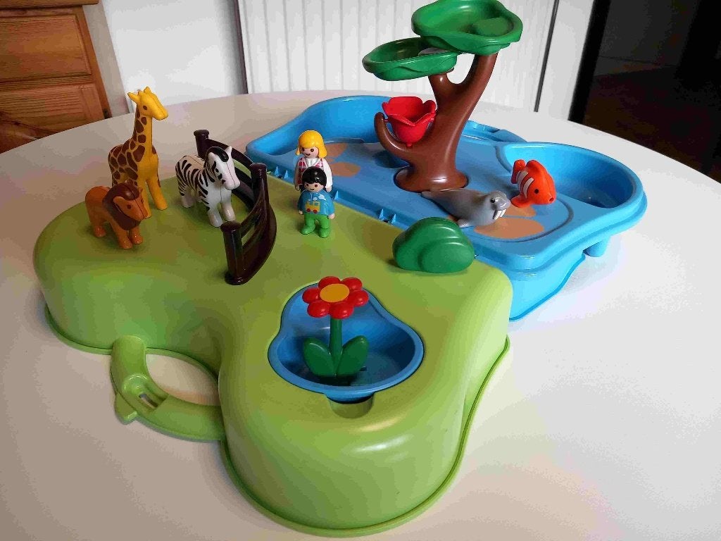Playmobil Meeneem dierentuin met waterpartij, Ophalen, Zo goed als nieuw