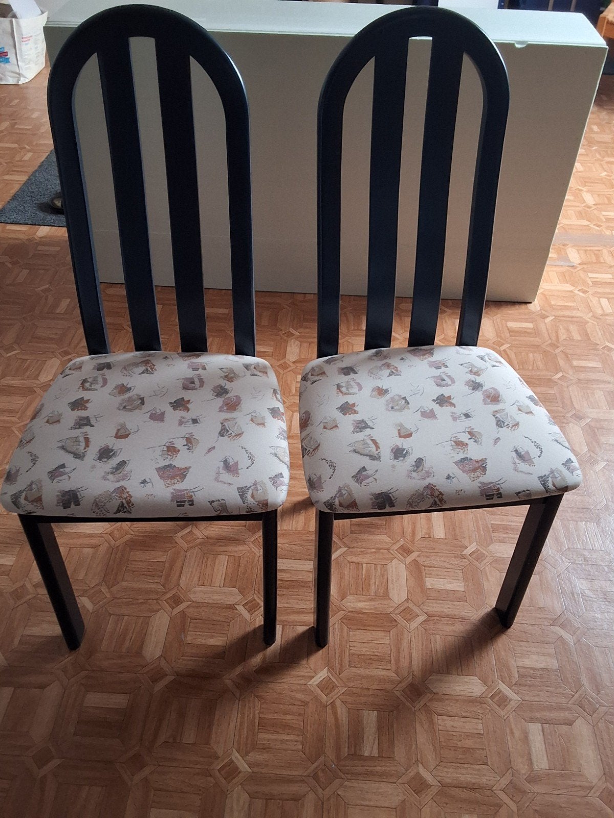 stoelen donker blauw, Huis en Inrichting, Ophalen, Zo goed als nieuw, Blauw, Hout