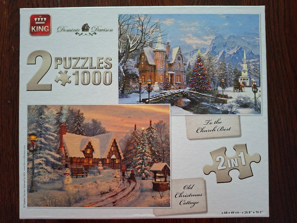 2 puzzels van 1000 stuks, Ophalen of Verzenden, 500 t/m 1500 stukjes, Zo goed als nieuw, Legpuzzel