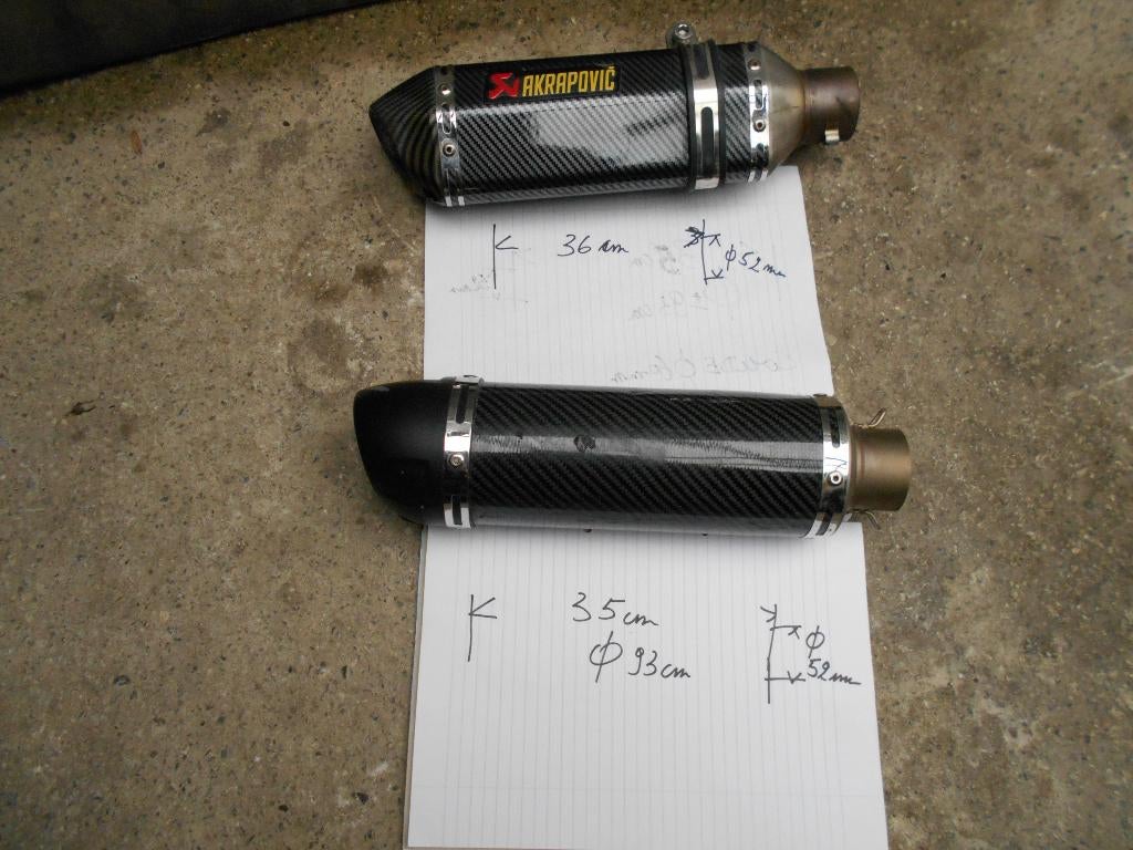 2 sorties AKRAPOVIC diametre 51mm-universel, Ophalen