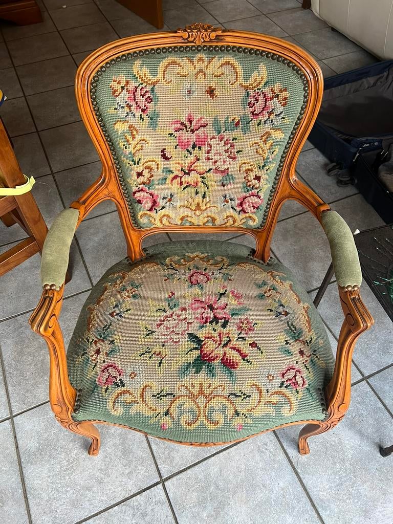 Antiquité fauteuil ancien style louis XV, Antiquités & Art, Enlèvement
