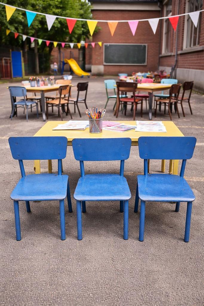 LOT DE 22 CHAISES D’ÉCOLIERS VINTAGE/ 70€ lot, Enlèvement ou Envoi, Décoration