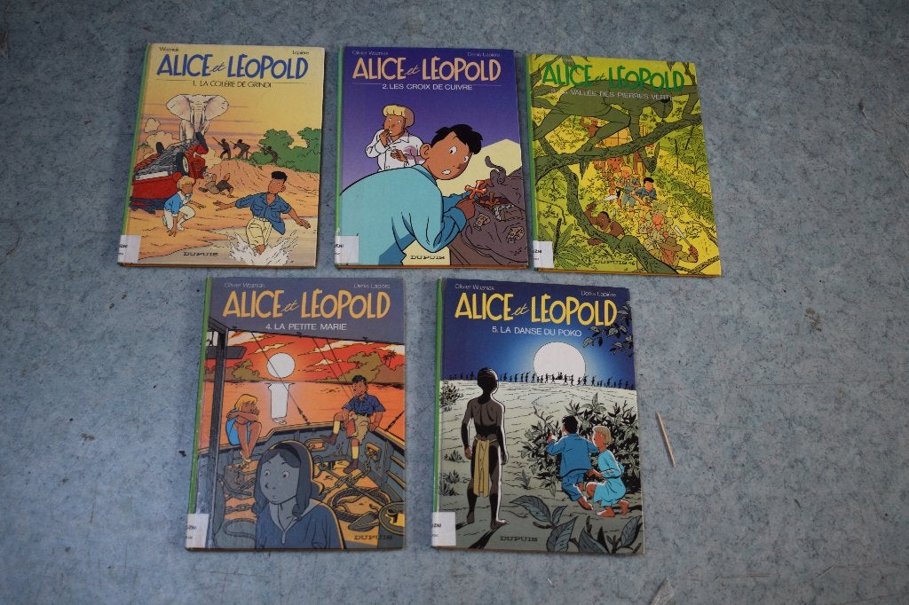 liquidation lot 5 BD alice et leopold brocante, Enlèvement ou Envoi, Utilisé