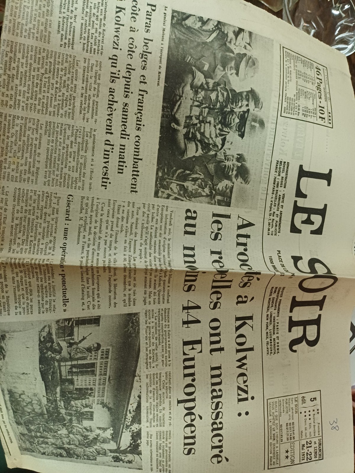 Coupure de presse 20 ème siècle, Ophalen