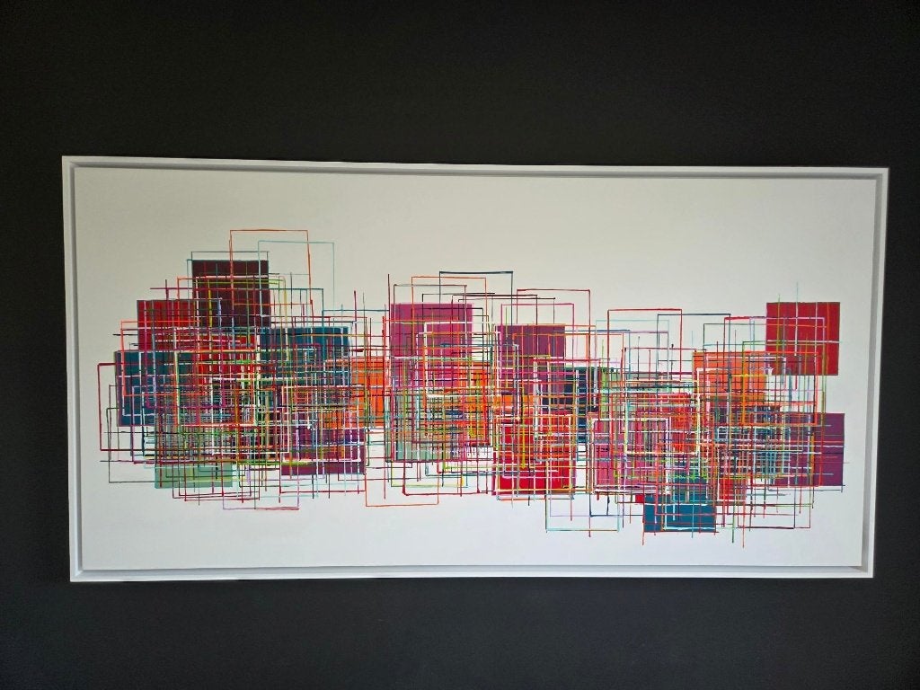 Origineel Werk Valou Kervyn op Doek 70x140cm "Labyrinth", Antiek en Kunst, Ophalen