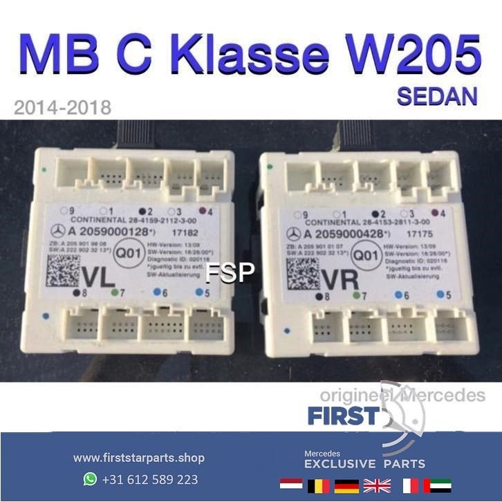 W205 deur spiegel module Mercedes C Klasse 2018 links rechts, Utilisé, -, -, Enlèvement ou Envoi