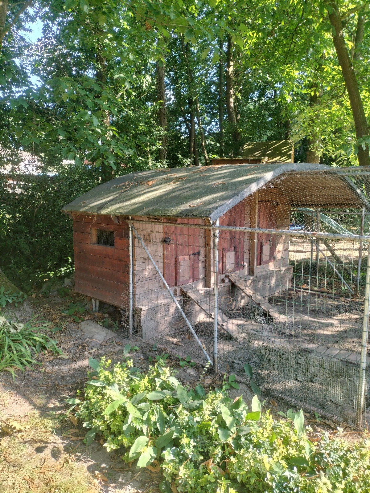Kippenhok met ren, Ophalen, Gebruikt