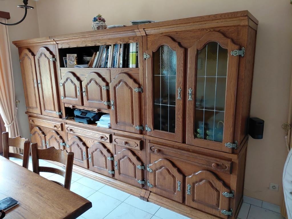 Eetkamer compleet, Huis en Inrichting, Kasten | Wandmeubels, Ophalen, Gebruikt, Eikenhout, Met lade(s)