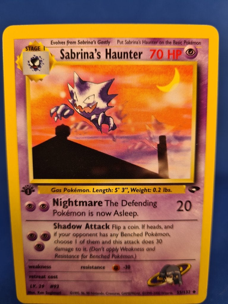 Sabrina's Haunter 55/132 - Gym Challenge (1st edition), Hobby en Vrije tijd, Verzamelkaartspellen | Pokémon, Gebruikt, Verzenden