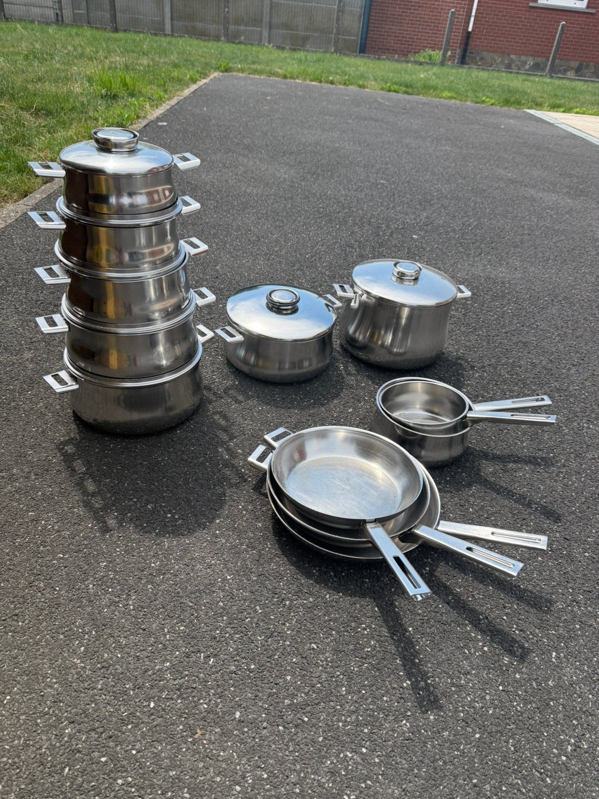 Potten en pannen demeyere inox, Huis en Inrichting, Keuken | Potten en Pannen, Ophalen, Inox, Demeyere, Gebruikt