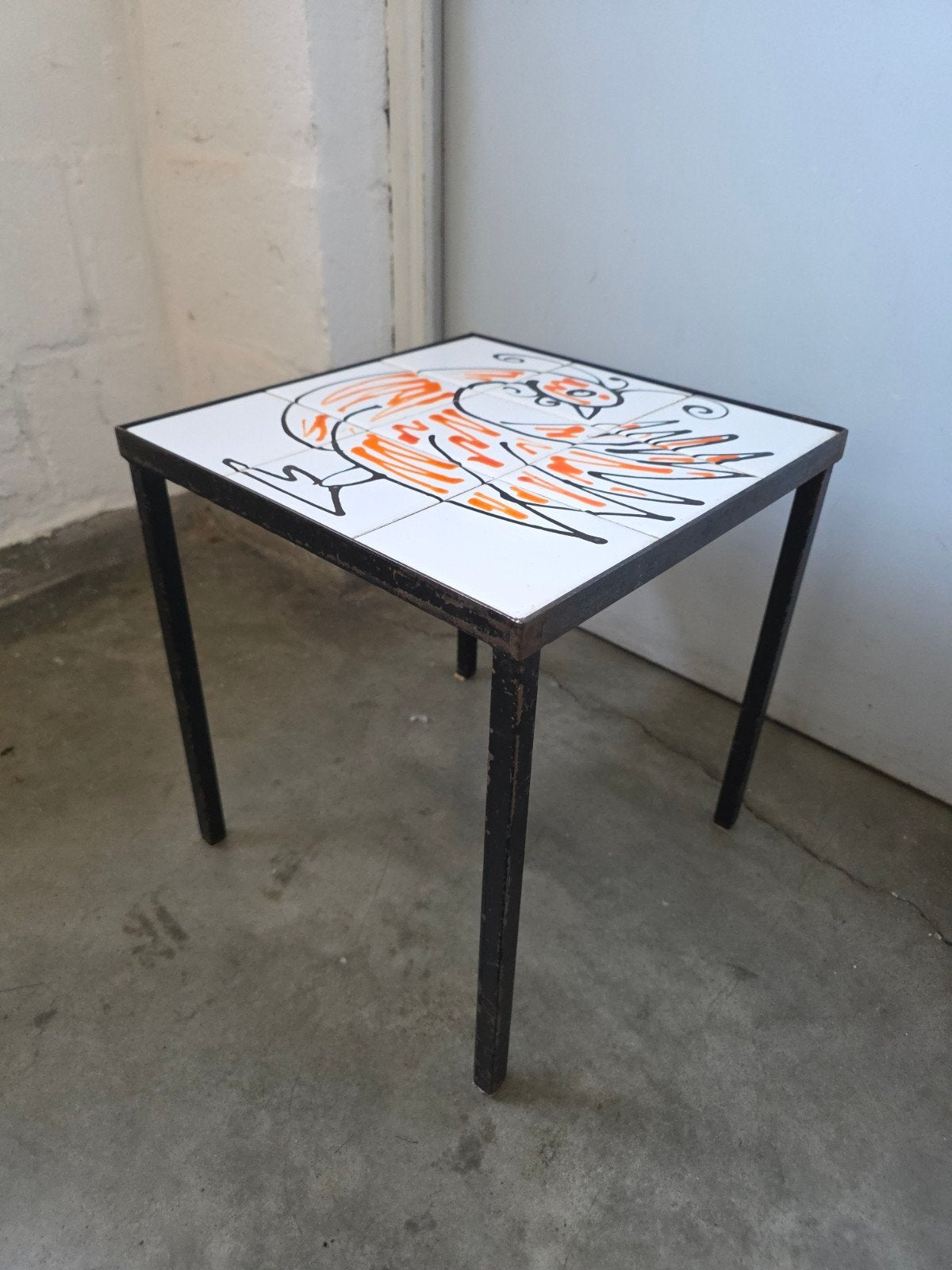 Table d'appoint vintage en céramique, Enlèvement