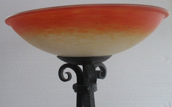 lampadaire art déco en fer forgé Schneider coup scale 41, Enlèvement