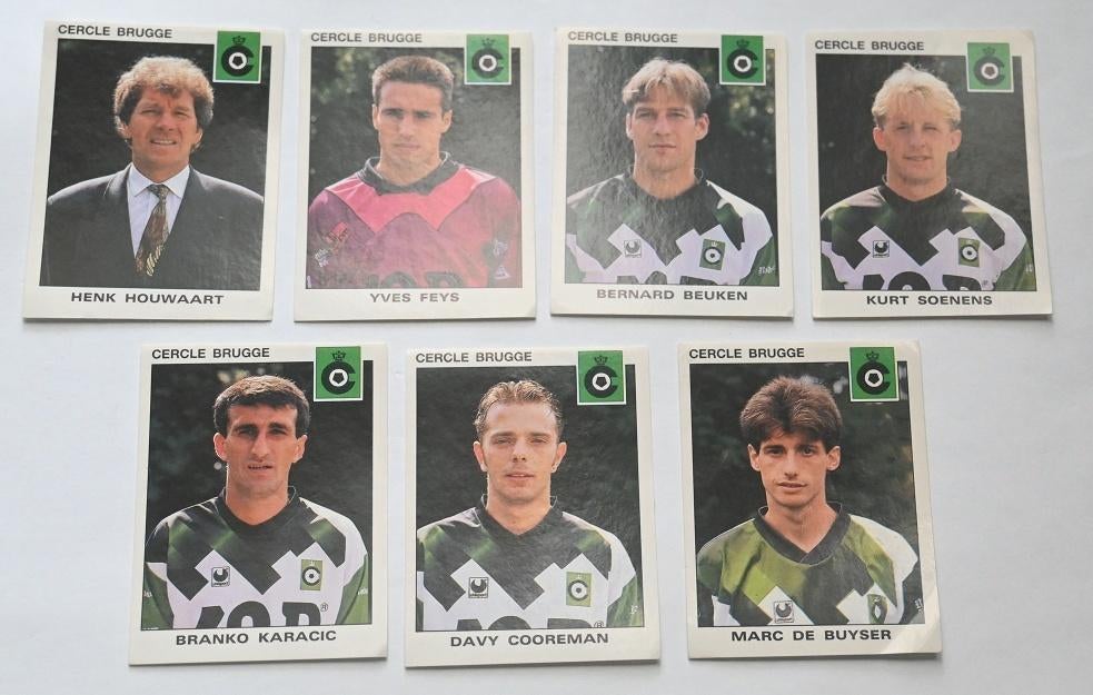 Panini Football 93/Cercle Brugge/7 autocollants, Envoi, Comme neuf, Affiche, Image ou Autocollant
