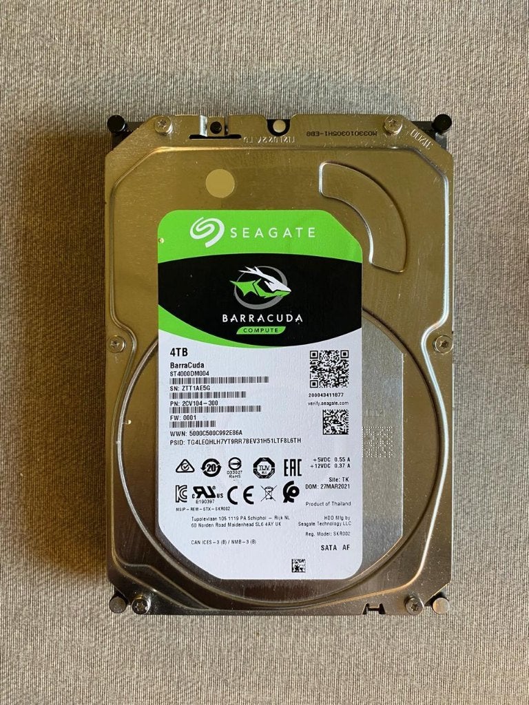 Seagate BarraCuda ST4000DM004, Intern, Ophalen of Verzenden, Zo goed als nieuw, Seagate