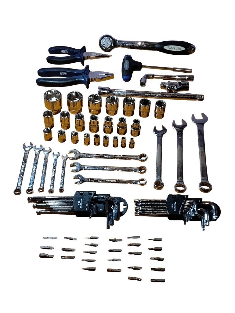 Malette outillage Norauto 84 pièces chromes vanadium, Enlèvement, Utilisé, Jeu d'outils, Autres marques