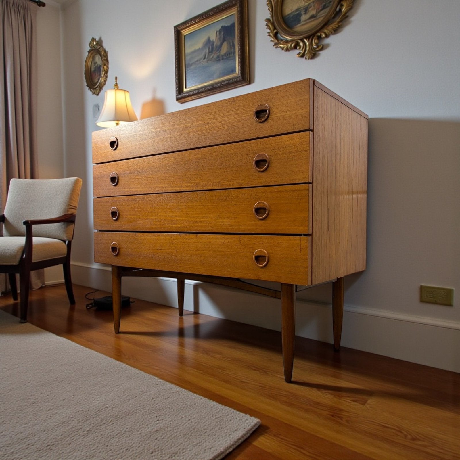 Vintage Mid-Century Design Ladekast, Kinderen en Baby's, Kinderkamer | Commodes en Kasten, Verzenden, Zo goed als nieuw, Commode