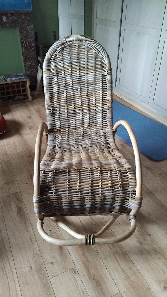 Schommelstoel rotan, Ophalen, Gebruikt, Rotan
