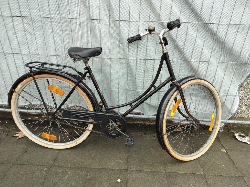 Antieke omafiets, Fietsen en Brommers, Ophalen, Terugtraprem