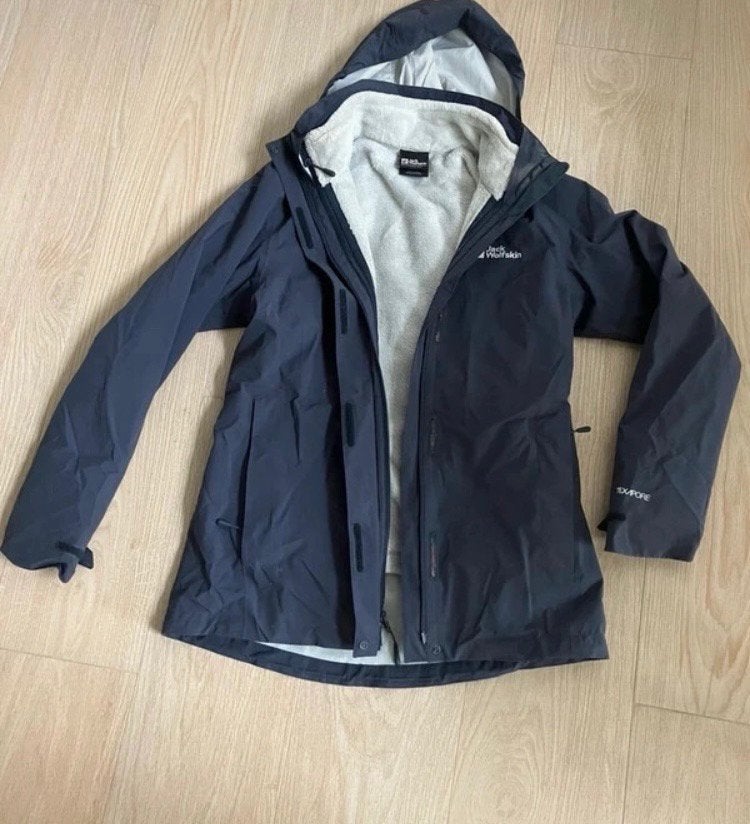 Regenjas Jas met uitneembare flees, Kleding | Dames, Ophalen of Verzenden, Gedragen, Maat 36 (S), Blauw