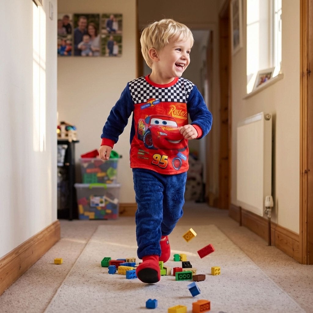 Disney Cars Fleece Pyjama Blauw - 92 - 98 - 104 - 110 - 116, Kinderen en Baby's, Nacht- of Onderkleding, Nieuw, Ophalen of Verzenden