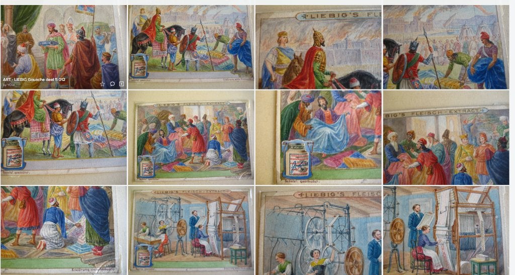 aquarellen besteld door Liebig's c1900; proef voor chromos, Ophalen, Gebruikt, Voor 1940, Prent