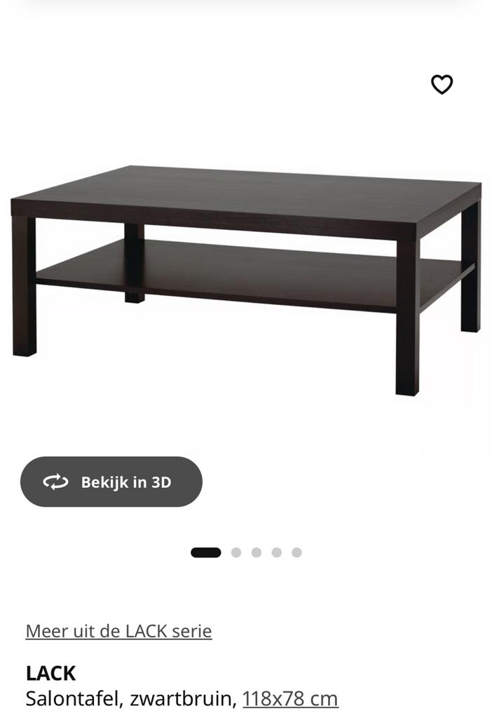 Ikea Lack Salontafel (zwart), Ophalen, Overige materialen, Gebruikt, 100 tot 150 cm