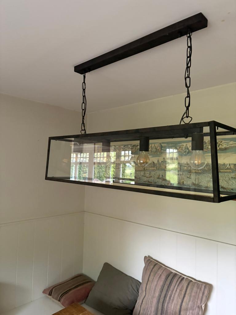 Industriele lamp, Huis en Inrichting, Lampen | Hanglampen, Ophalen, Zo goed als nieuw