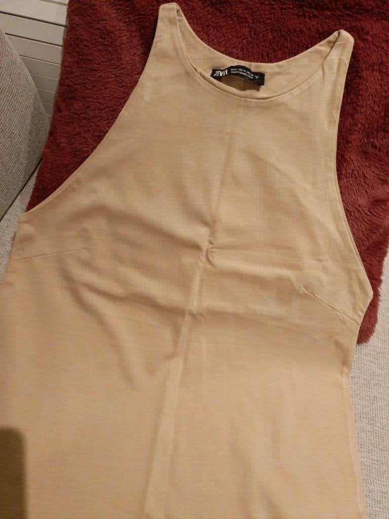 Robe longue beige Zara – M/38, Taille 38/40 (M), Enlèvement ou Envoi, Beige, Comme neuf