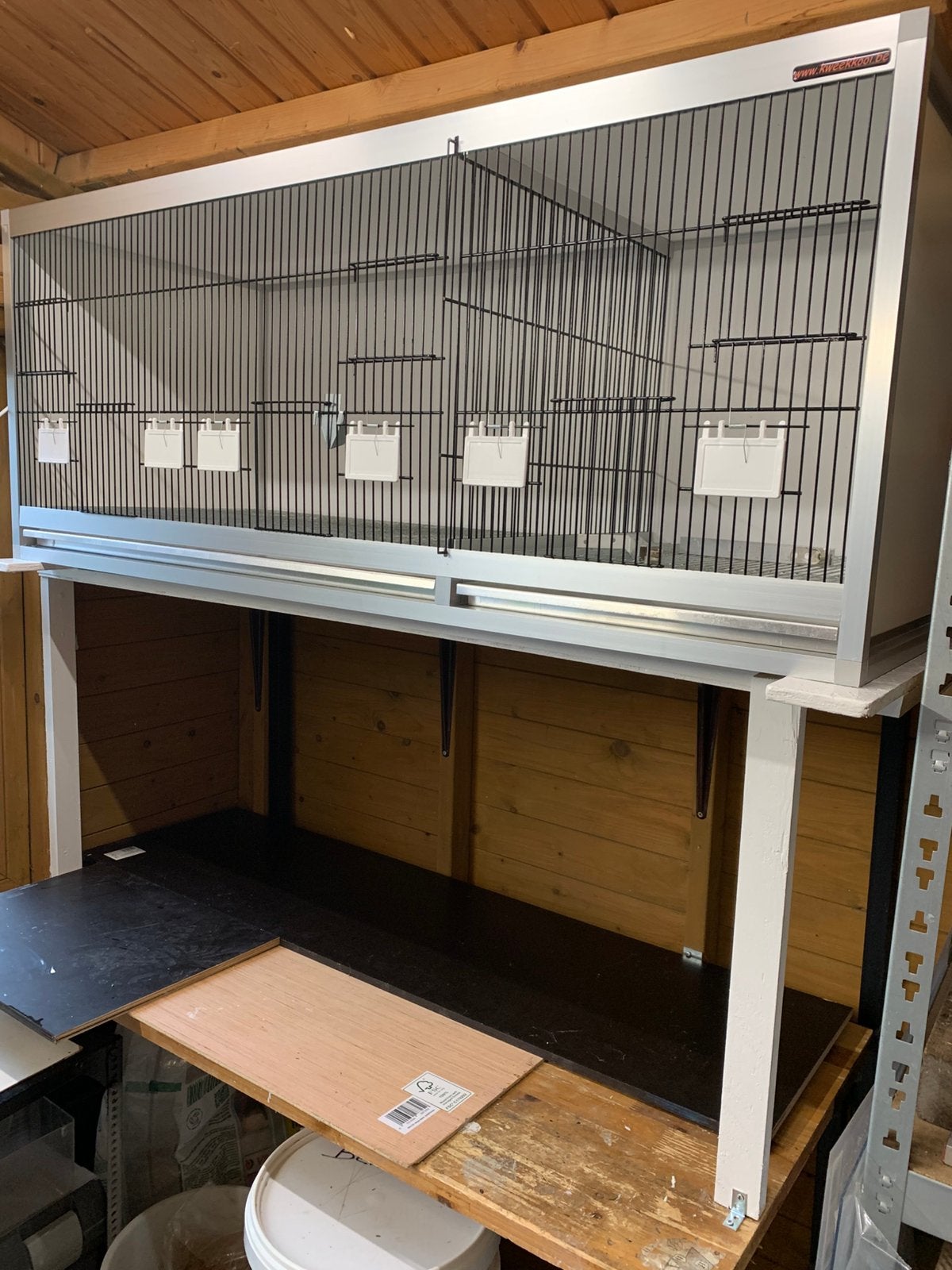 Cage d'élevage 125x50x50 cm pour oiseaux indigènes, Animaux & Accessoires, Enlèvement, Comme neuf, Aluminium
