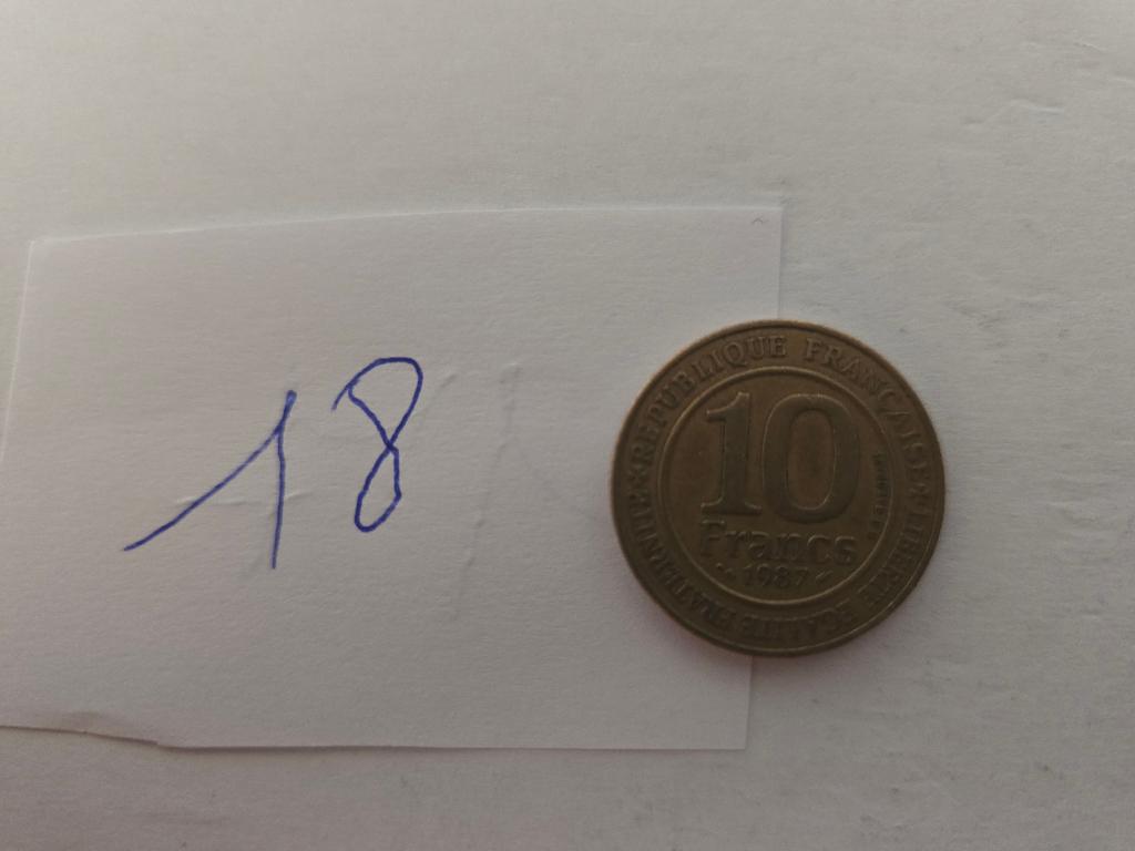 1x Franse herdenkingsmunt 1987, Enlèvement ou Envoi, France, Monnaie en vrac
