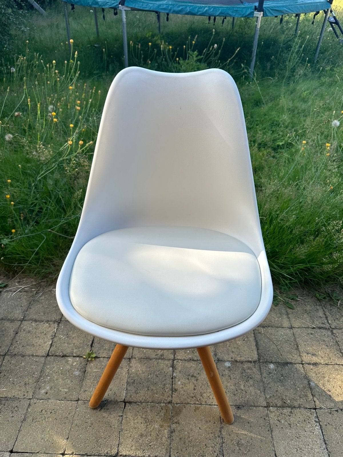 3 (4) witte stoelen, Ophalen, Gebruikt, Wit