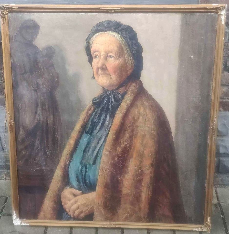 huile sur toile grand mere signe alex louis martin, Enlèvement, Toile