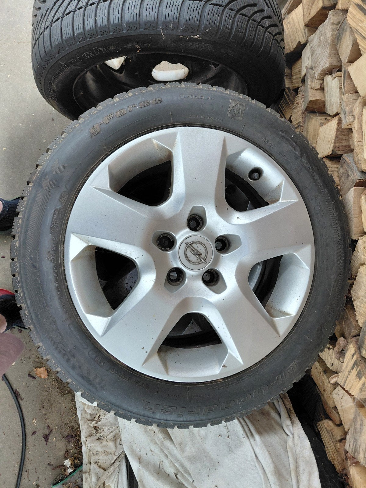 Velgen opel 5x110  met winterbanden 205/55/r16, Ophalen, Winterbanden, Band(en)
