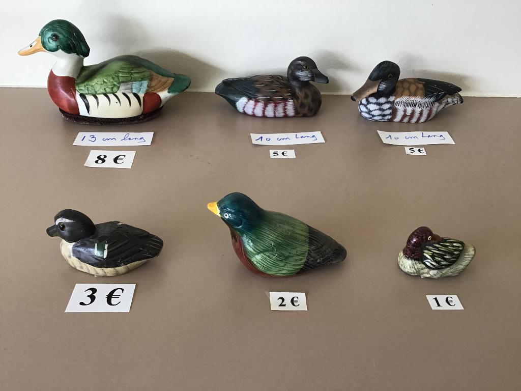 6 mooie kleine eendjes (3 in hout), Verzamelen, Ophalen of Verzenden, Zo goed als nieuw