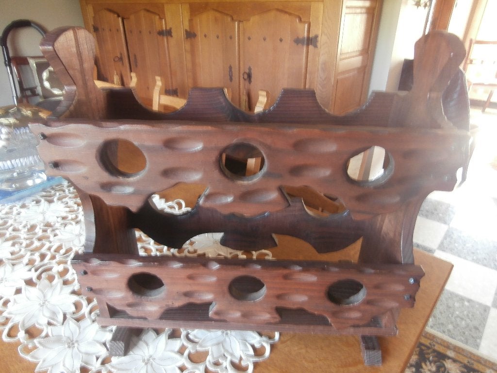 Houten wijnrek, Ophalen of Verzenden, Zo goed als nieuw