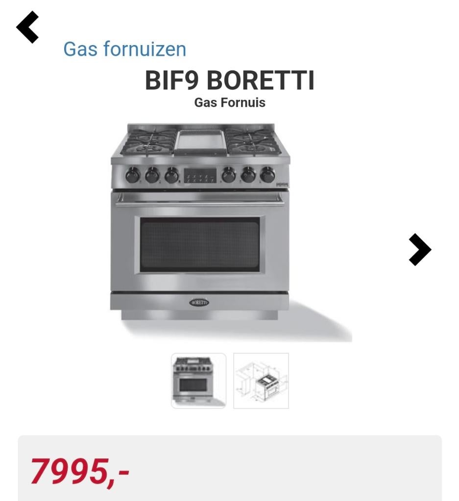 🔥Luxe Fornuis Boretti Imperatore 90cm RVS 1 oven NIEUW, Ophalen, 60 cm of meer, Nieuw, Gas