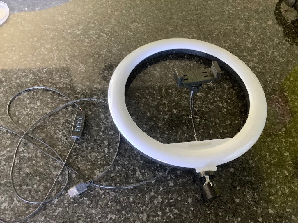 Ringlamp 30 cm, Audio, Tv en Foto, Fotografie | Fotostudio en Toebehoren, Ophalen of Verzenden, Zo goed als nieuw, Dimbaar, Lamp of Flitsset