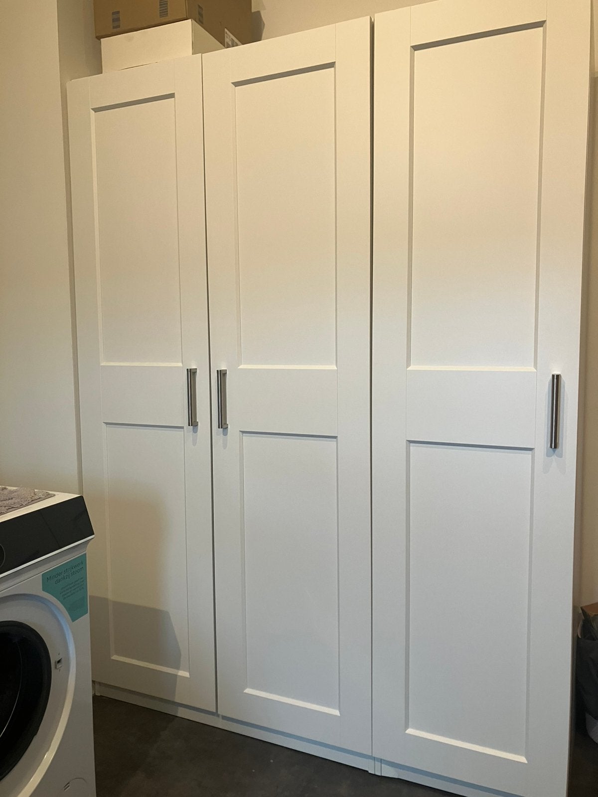 Witte kledingkast pax ikea 1,5m breed, Ophalen, Zo goed als nieuw